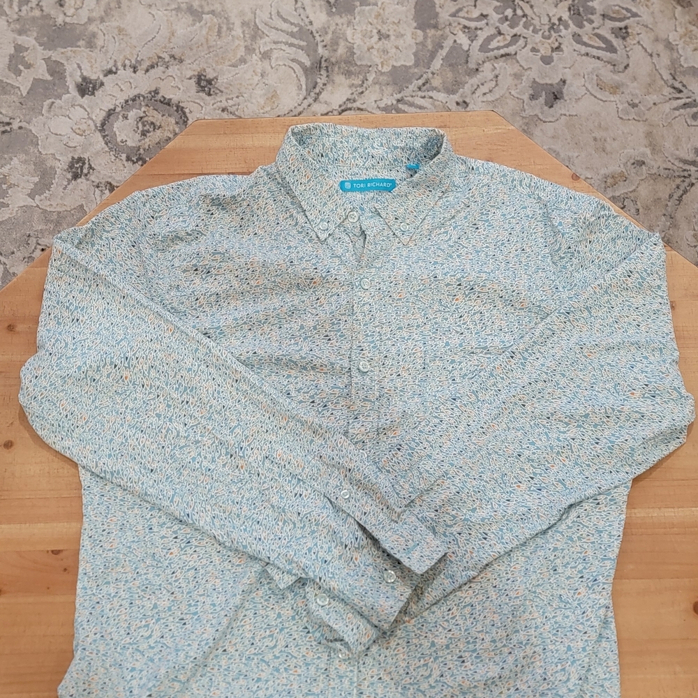 Tori Richard Light Blue Patterned Shirt